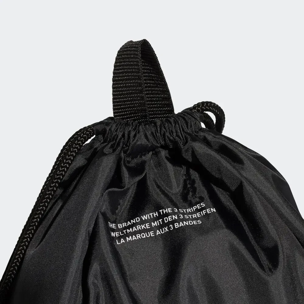 NWT adidas Originals Trefoil Sackpack Black White Drawstring Gym Bag